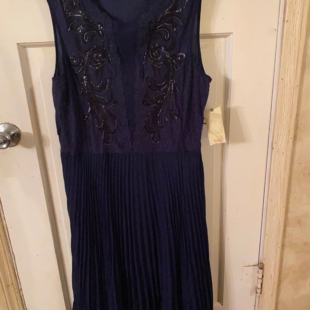 Reba Navy Blue Dress